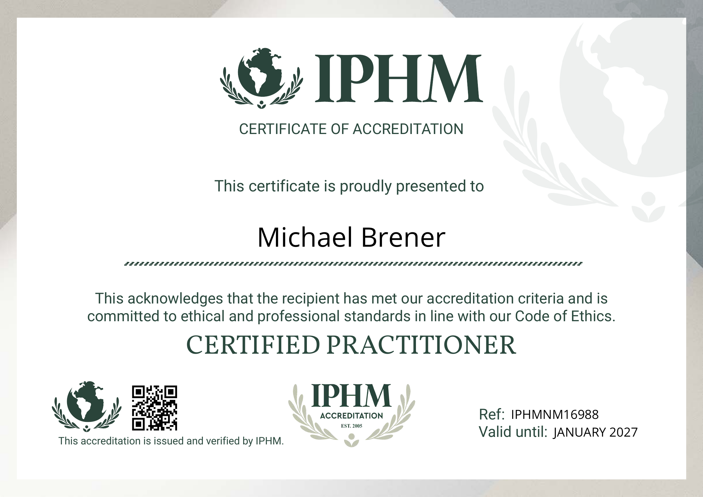 Certified Practitioner — IPHM